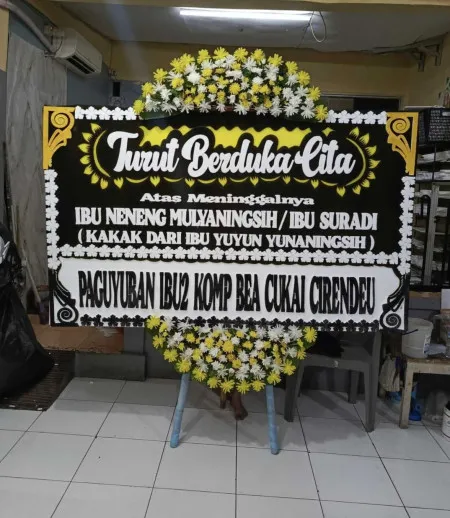 Papan Bunga Duka Cibubur